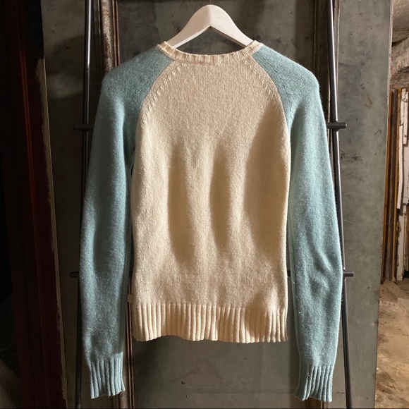 Byblos Blu Seafoam Beige Off White Crew Sweater - Picture 5 of 16